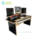 Novo design de mesa de estação de áudio mesa de madeira discoteca mesa de áudio ao vivo mesa de edição de vídeo